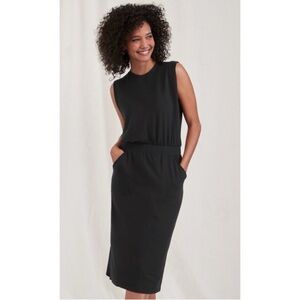 Garnet Hill Sleeveless Cinch-Waist Dress